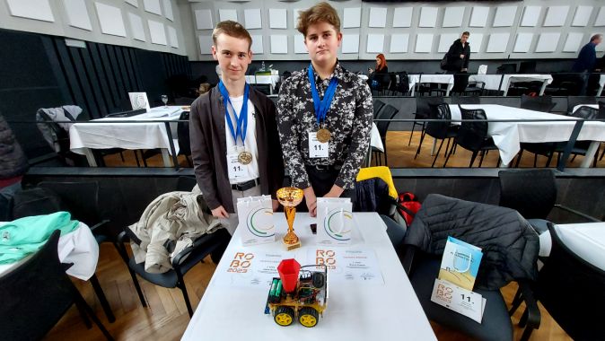Medailové umístění žáků v rámci robotické soutěže ROBO2023 1-1