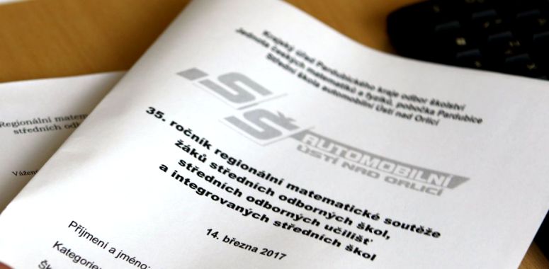 Regionální matematická soutěž žáků SPŠ, SOŠ a SOU 2017 1-1