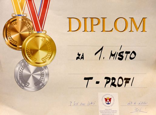 1. místo v krajském kole soutěže T-Profi bylo opět obhájeno 1-2