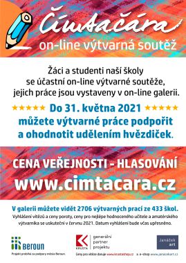 Podpořte naše žáky hlasováním v projektu ČÍMTAČÁRA 4-3